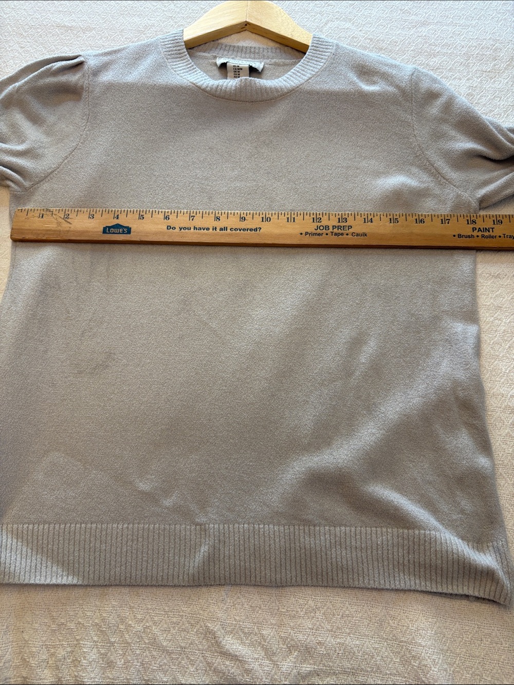 Rachel Zoe Light Gray Minimalist Crewneck Sweater Women’s Medium Soft Knit - Picture 8 of 11